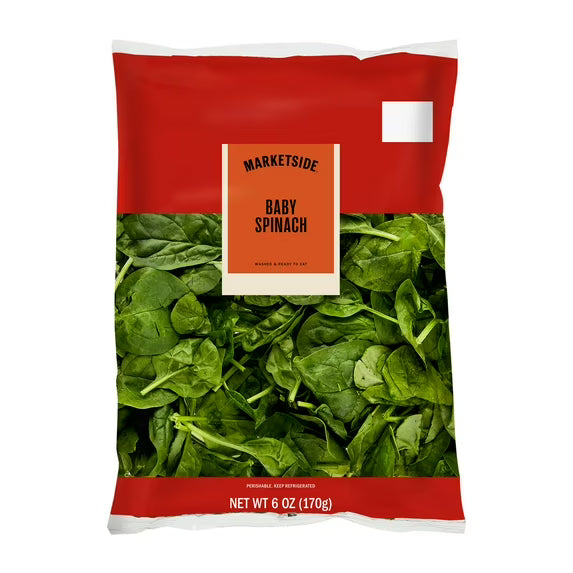 Marketside Fresh Baby Spinach, 6 oz Bag (Fresh)