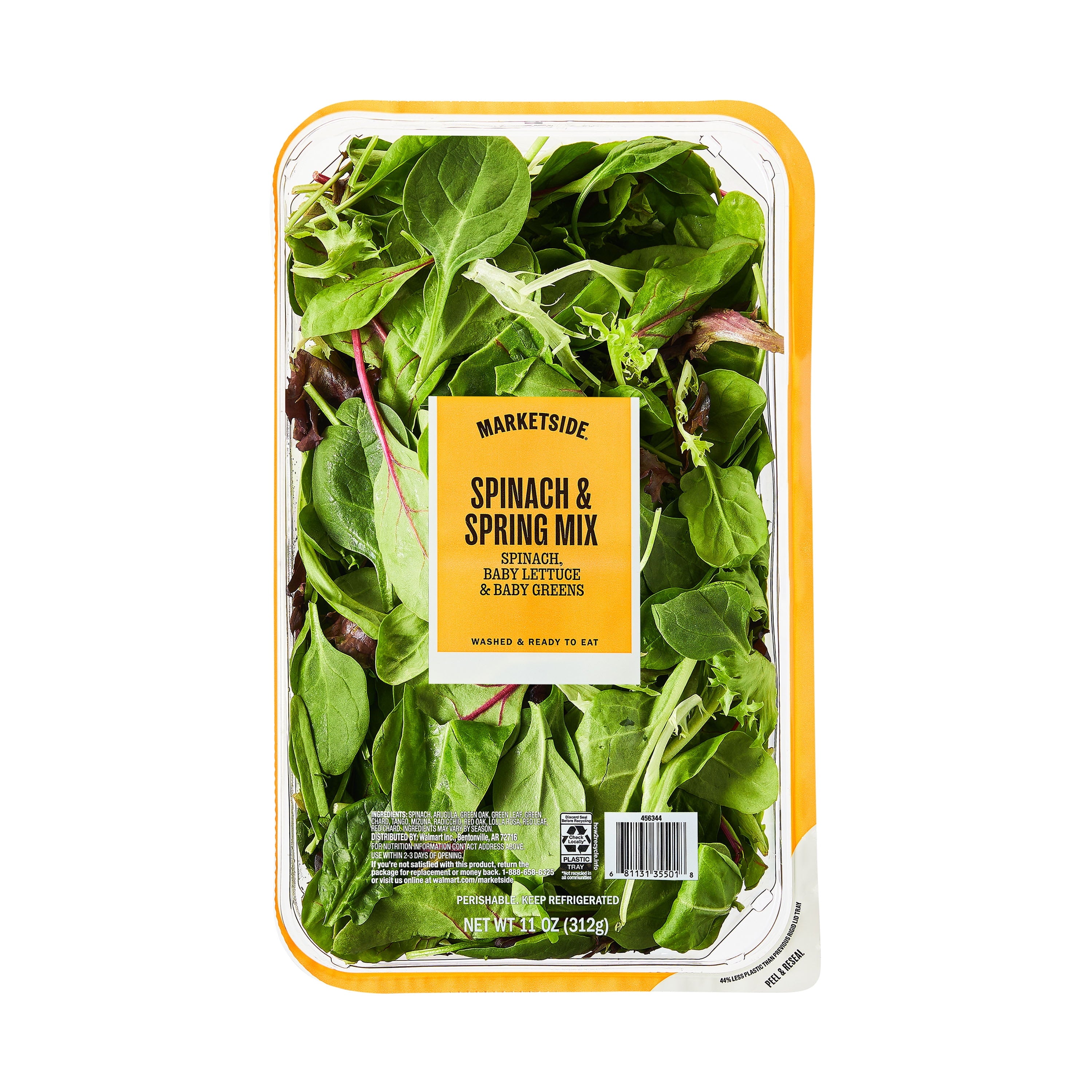 Fresh Spinach and Spring Mix 11 Oz Tray