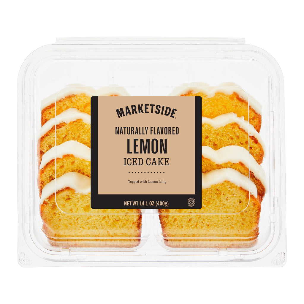 Iced Lemon Sliced Loaf Cake 14.1 Oz 8 Count Marketside