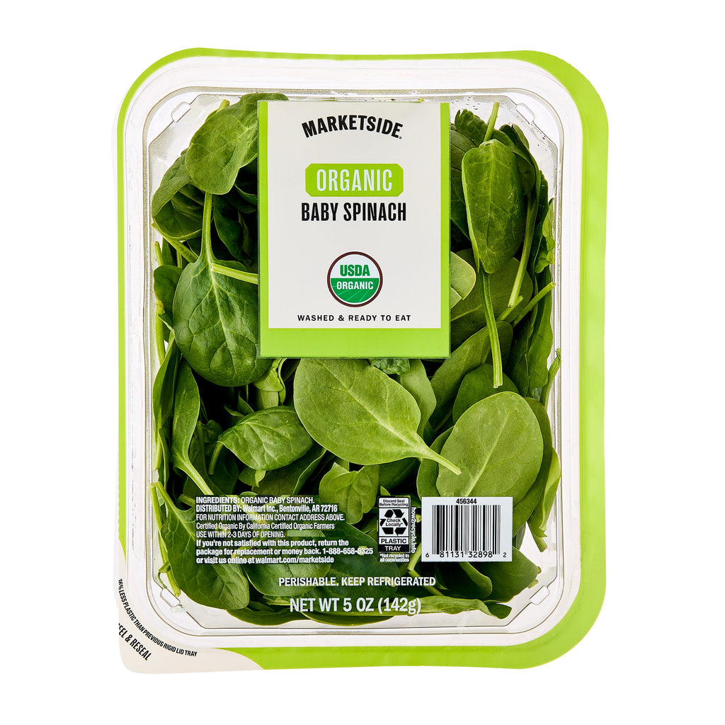 Marketside Organic Baby Spinach 5 Oz Clam Shell