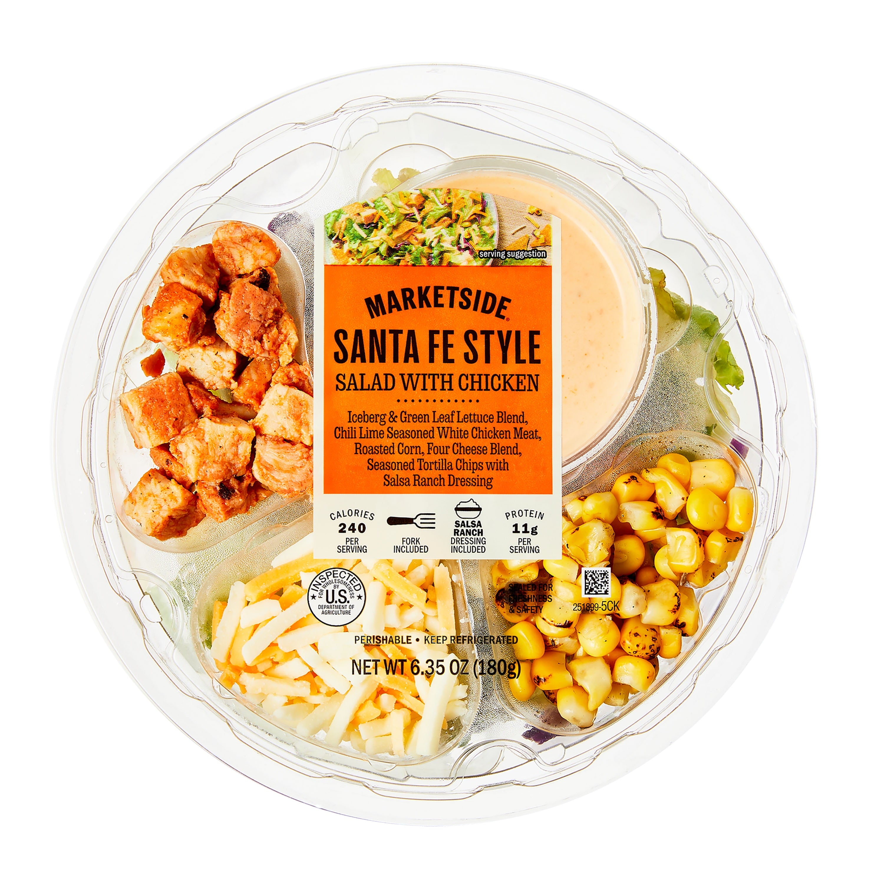 Fresh Marketside Santa Fe Style Salad With Chicken 6.35 Oz Bowl