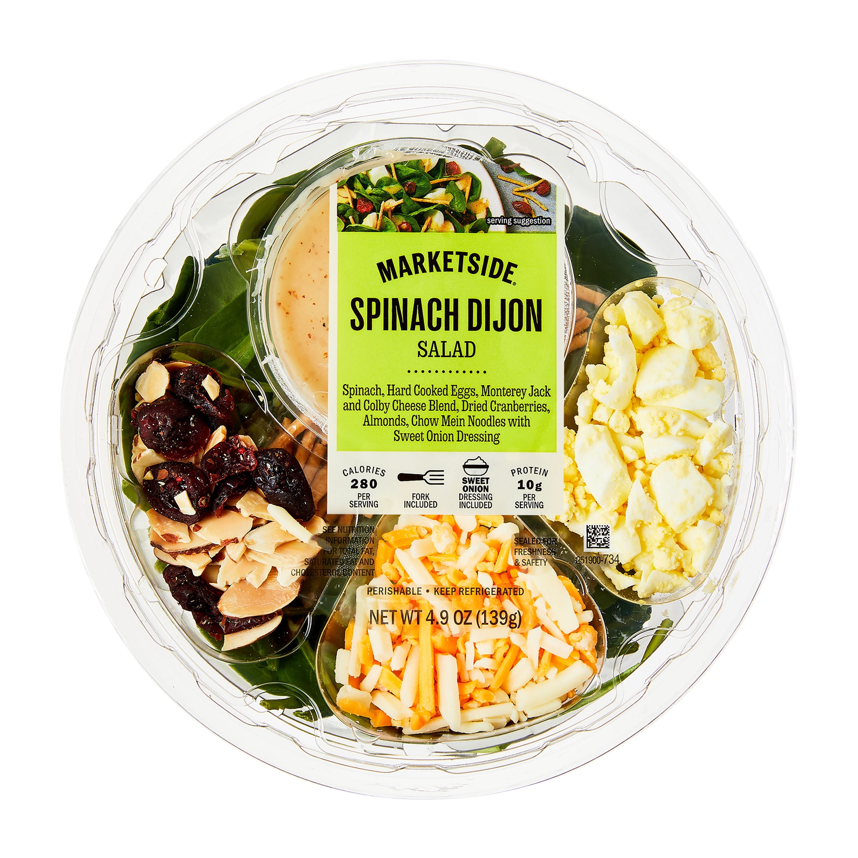 Spinach Dijon Salad Bowl 4.9 Oz