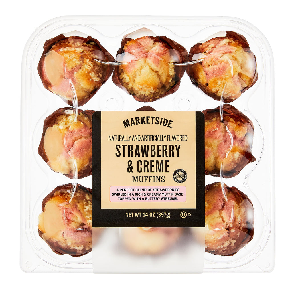 Strawberry and Creme Mini Muffins 9 Count 0.87 Lb Marketside