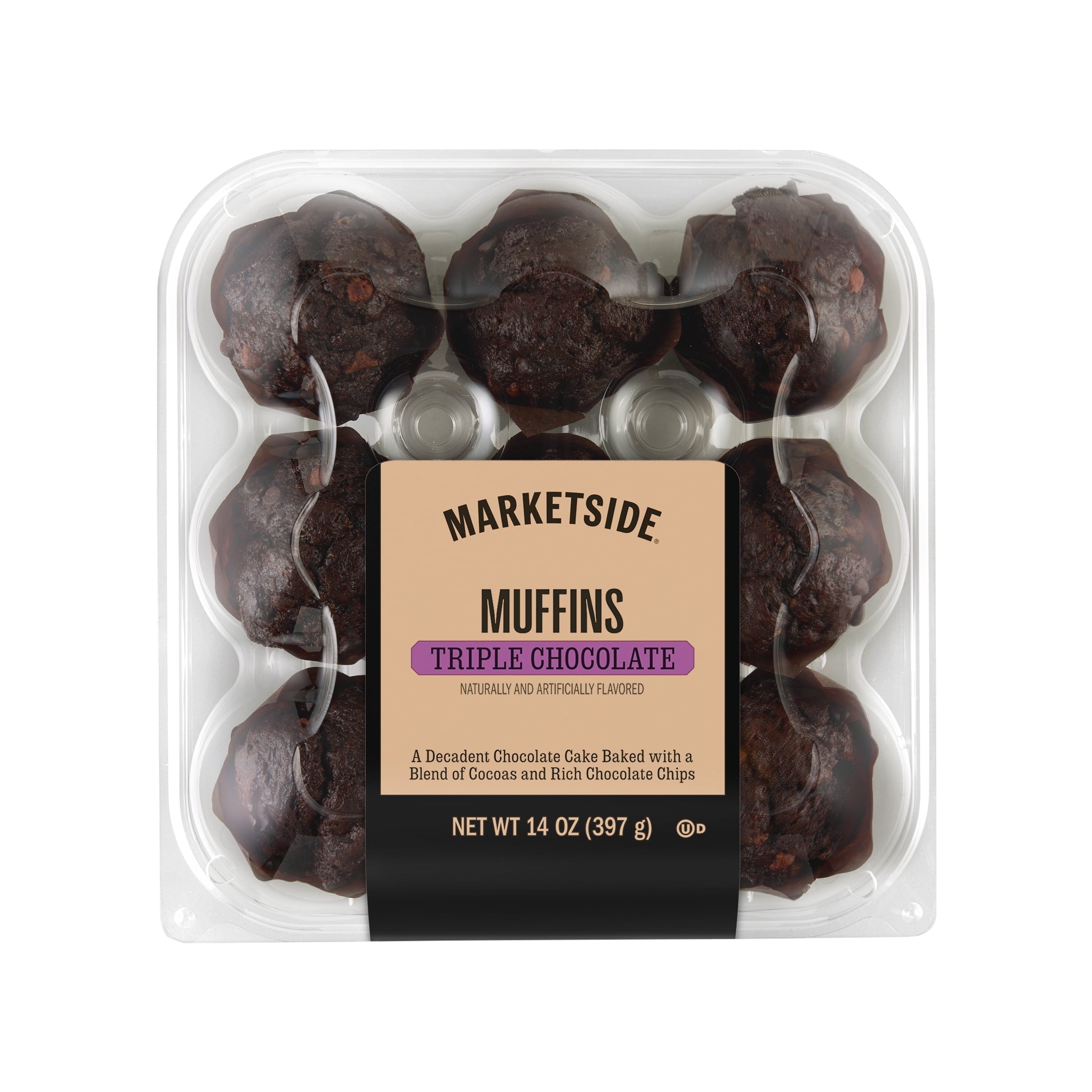 Triple Chocolate Muffins 14 Oz 9 Count Marketside