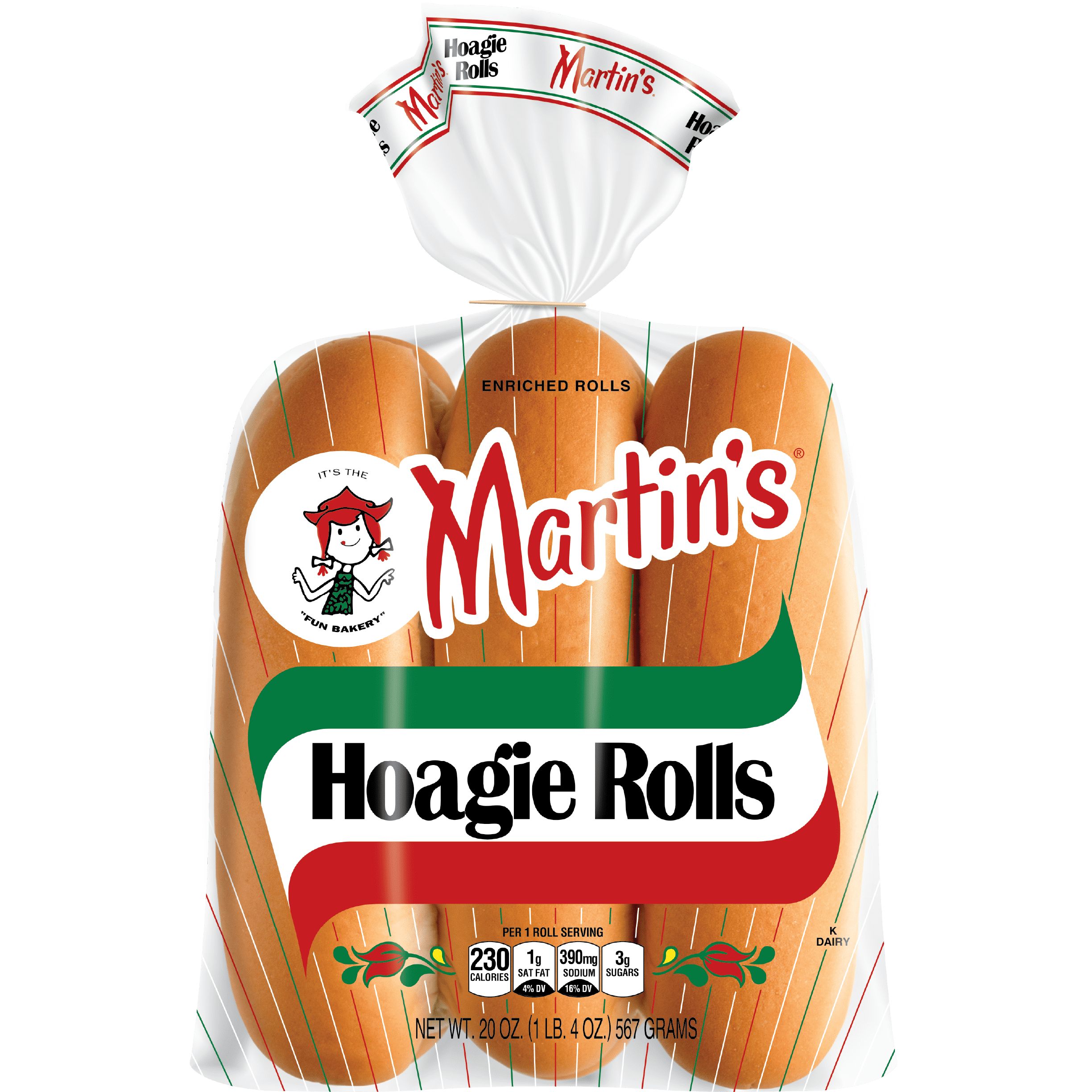 Martin's Hoagie Rolls 6 Count 20 Oz