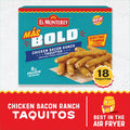 El Monterey Mas Bold Chicken Bacon Ranch Taquitos 20.7 oz, 18 Count (Frozen)