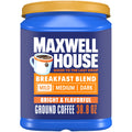Maxwell House Breakfast Blend Naturally Caffeinated Mild Roast Ground Coffee 38.8 oz Canister