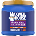 Maxwell House French Roast Naturally Caffeinated Dark Roast Ground Coffee 25.6 oz Canister