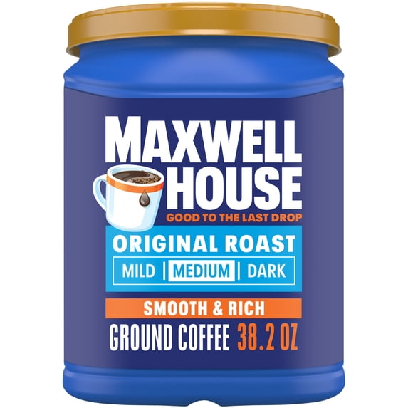 Maxwell House Original Roast Naturally Caffeinated Medium Roast Ground Coffee 38.2 oz Canister