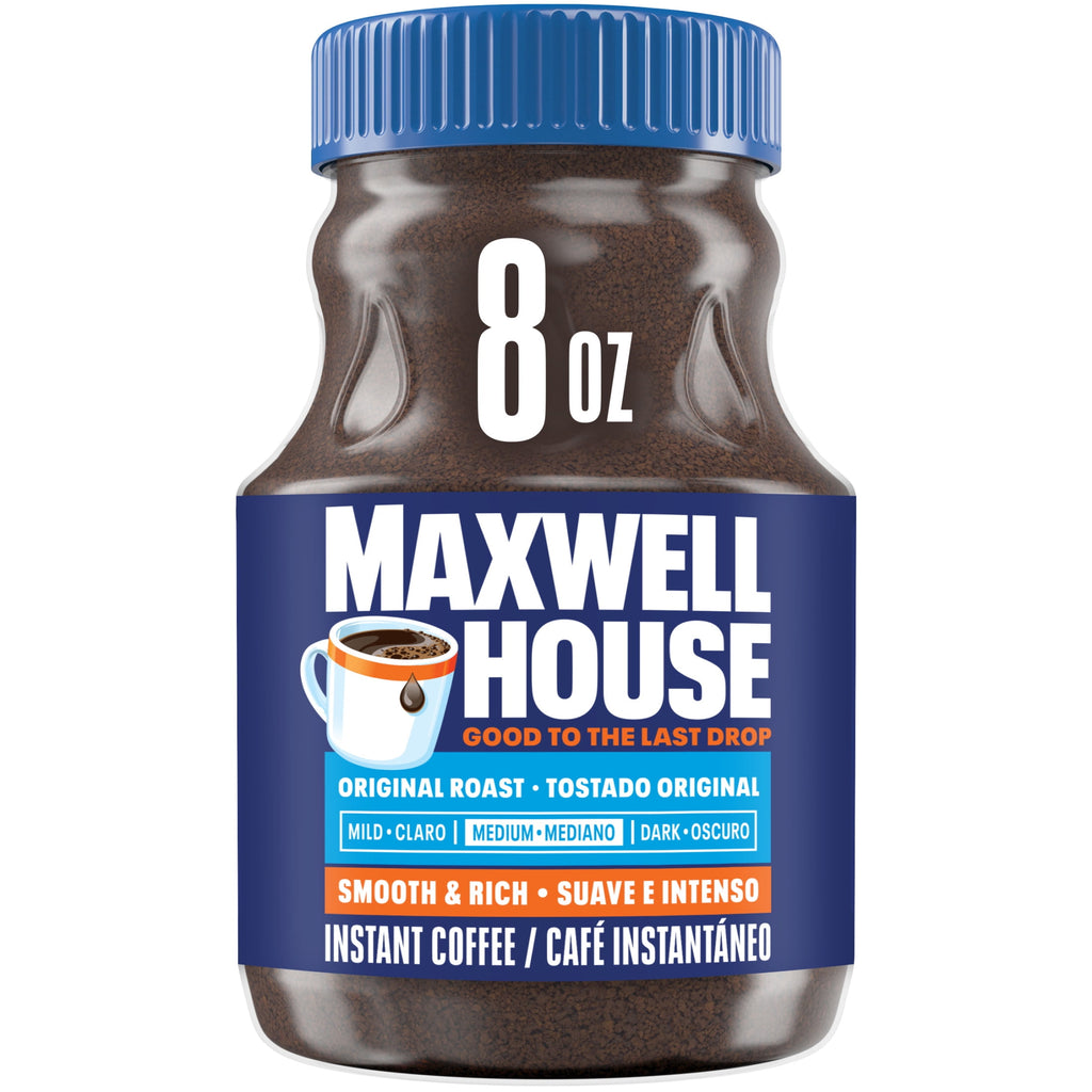 Maxwell House Original Roast Naturally Caffeinated Medium Instant Coffee 8 oz Jar