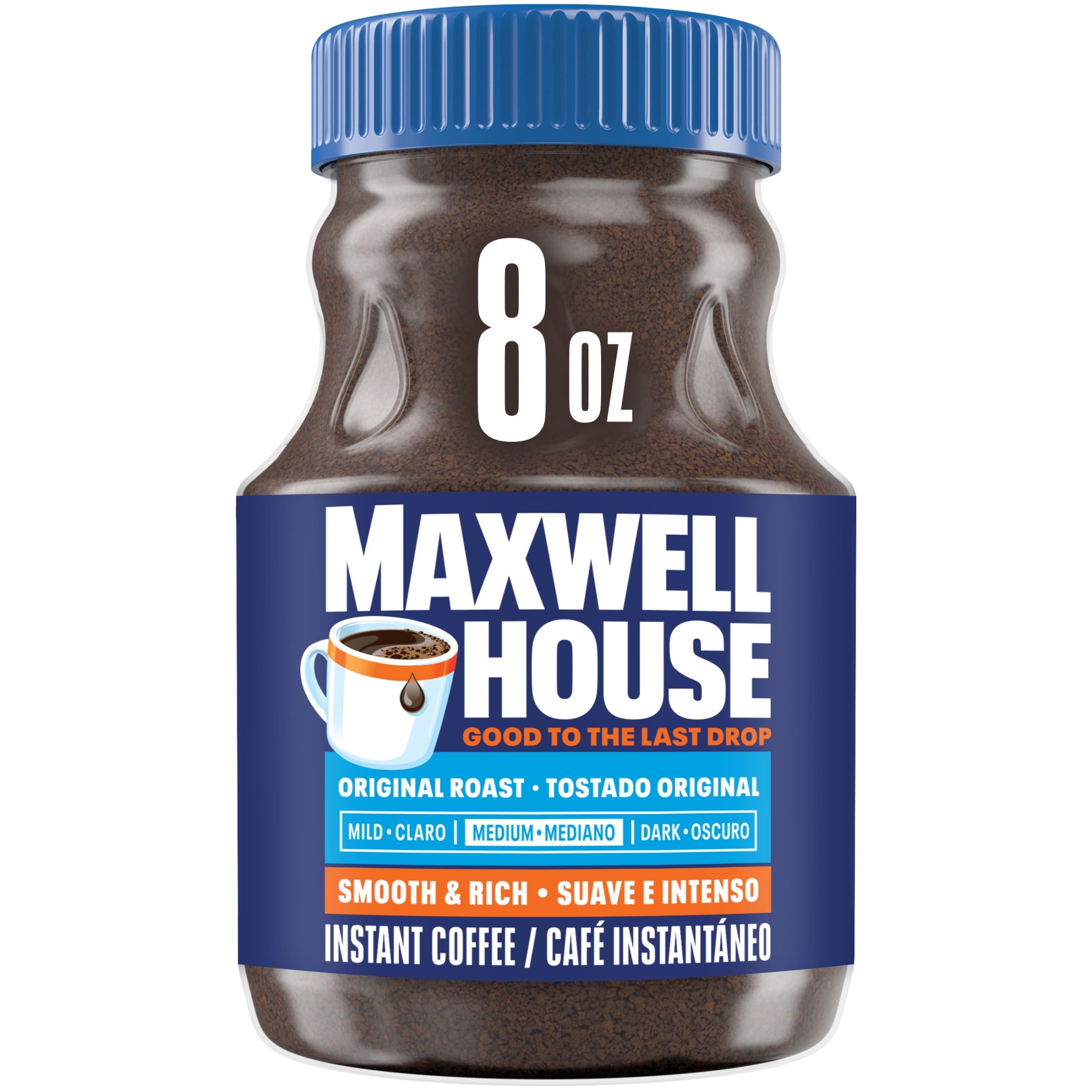 Maxwell House Original Roast Naturally Caffeinated Medium Instant Coffee 8 oz Jar