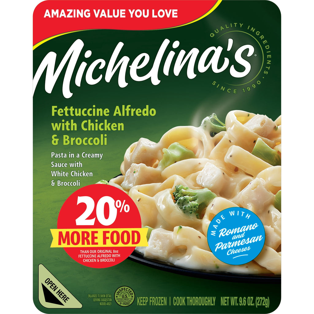 Michelina's Fettuccine Alfredo with Chicken and Broccoli Frozen Meal 9.6 Oz