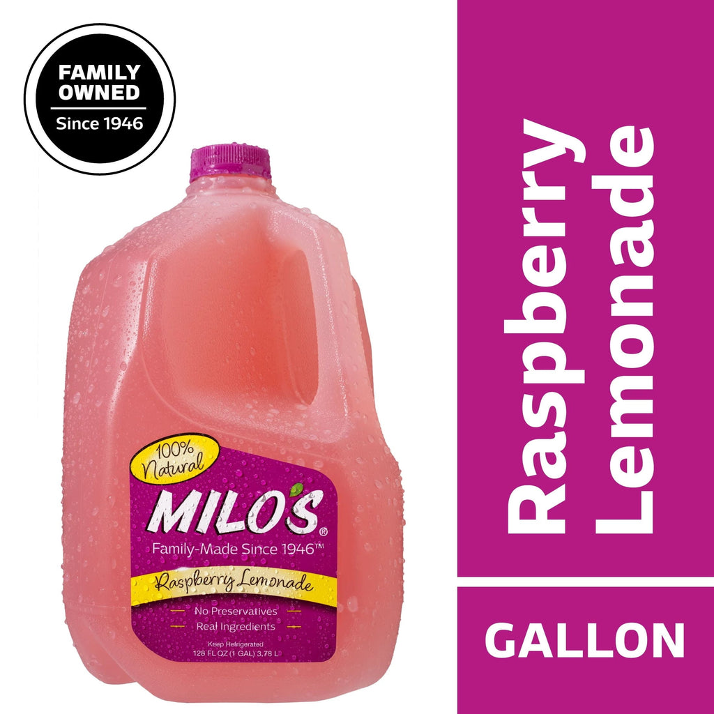 Milo's Raspberry Lemonade Refrigerated Juice Drink 128 fl oz Gallon