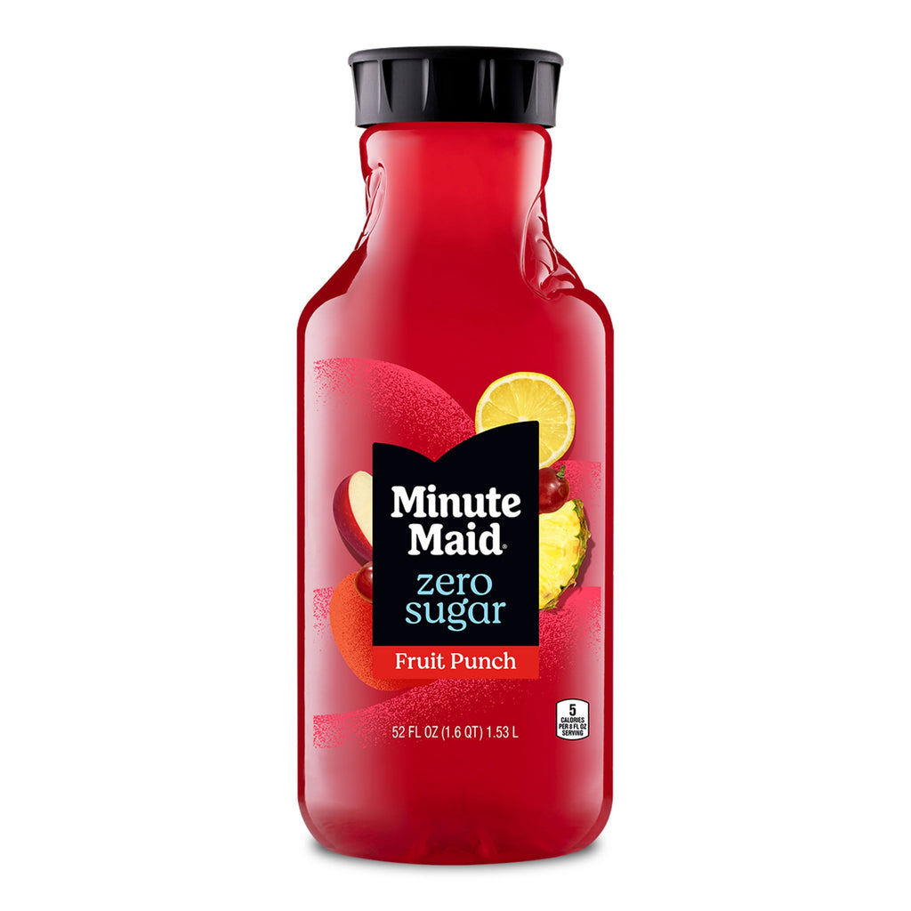 Minute Maid Zero Sugar Fruit Punch Juice Drink 52 fl oz Bottle