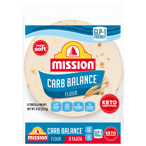 Carb Balance Flour Tortillas Fajita Size 8 Count Mission