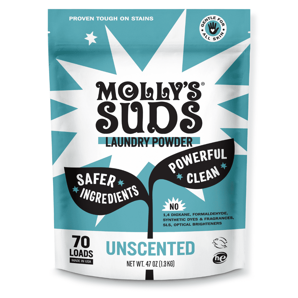 Molly's Suds Laundry Detergent Powder for Sensitive Skin Unscented 70 Loads