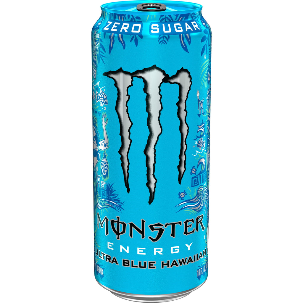Monster Energy Ultra Blue Hawaiian Sugar Free Energy Drink 16 fl oz Single Can