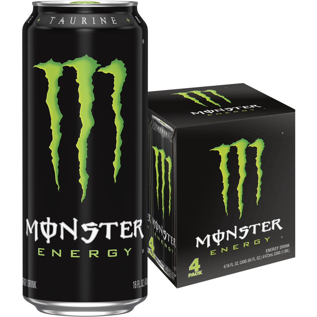 Monster Energy Original Energy Drink 16 fl oz 4 Pack Cans