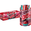 Mountain Dew Code Red Cherry Flavored Soda Pop Cans 12 Fl Oz 12 Pack