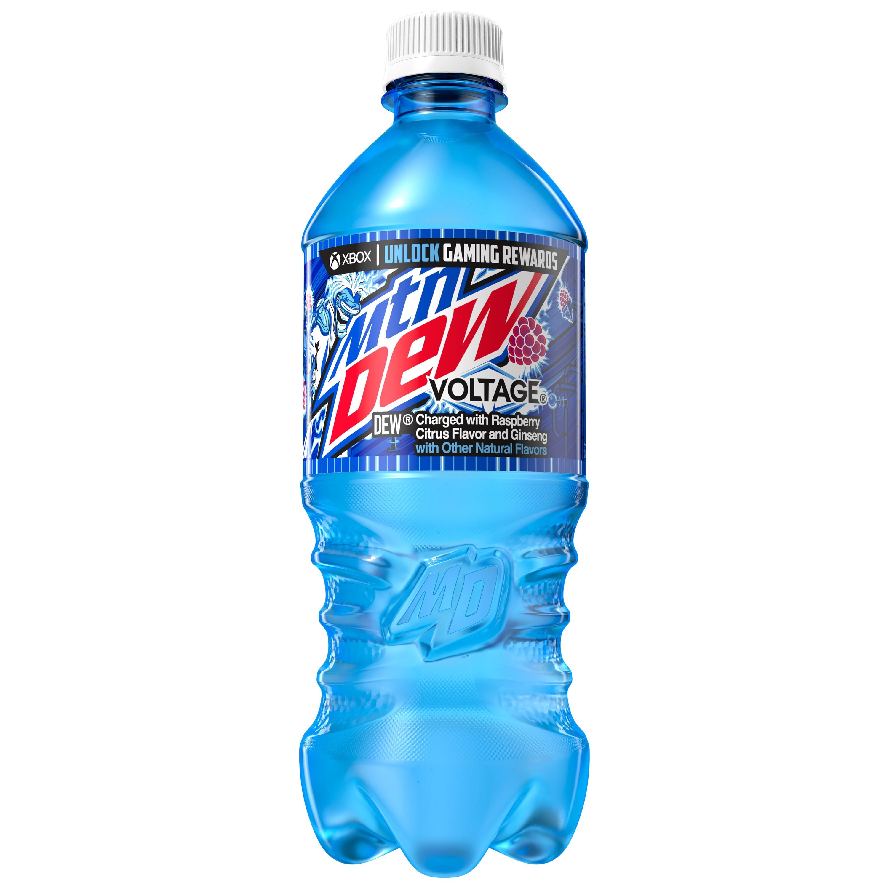 Mountain Dew Voltage Raspberry Citrus & Ginseng Soda Pop Bottle 20 Fl Oz