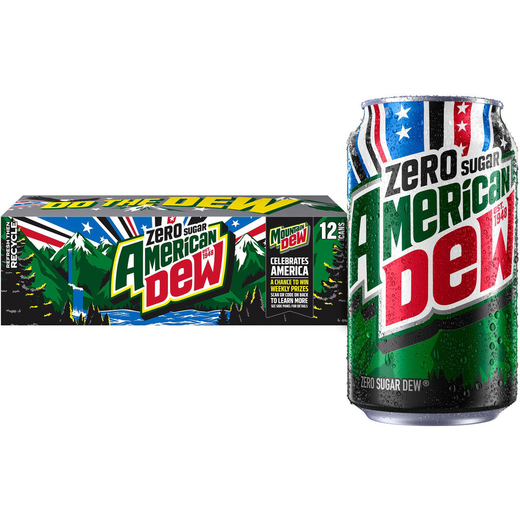 Mountain Dew Zero Sugar Citrus Soda Pop Cans 12 Fl Oz 12 Pack