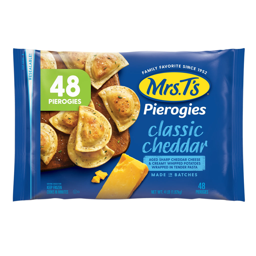 Mrs. T's Classic Cheddar Pierogies Frozen 48 Ct 4 Lb