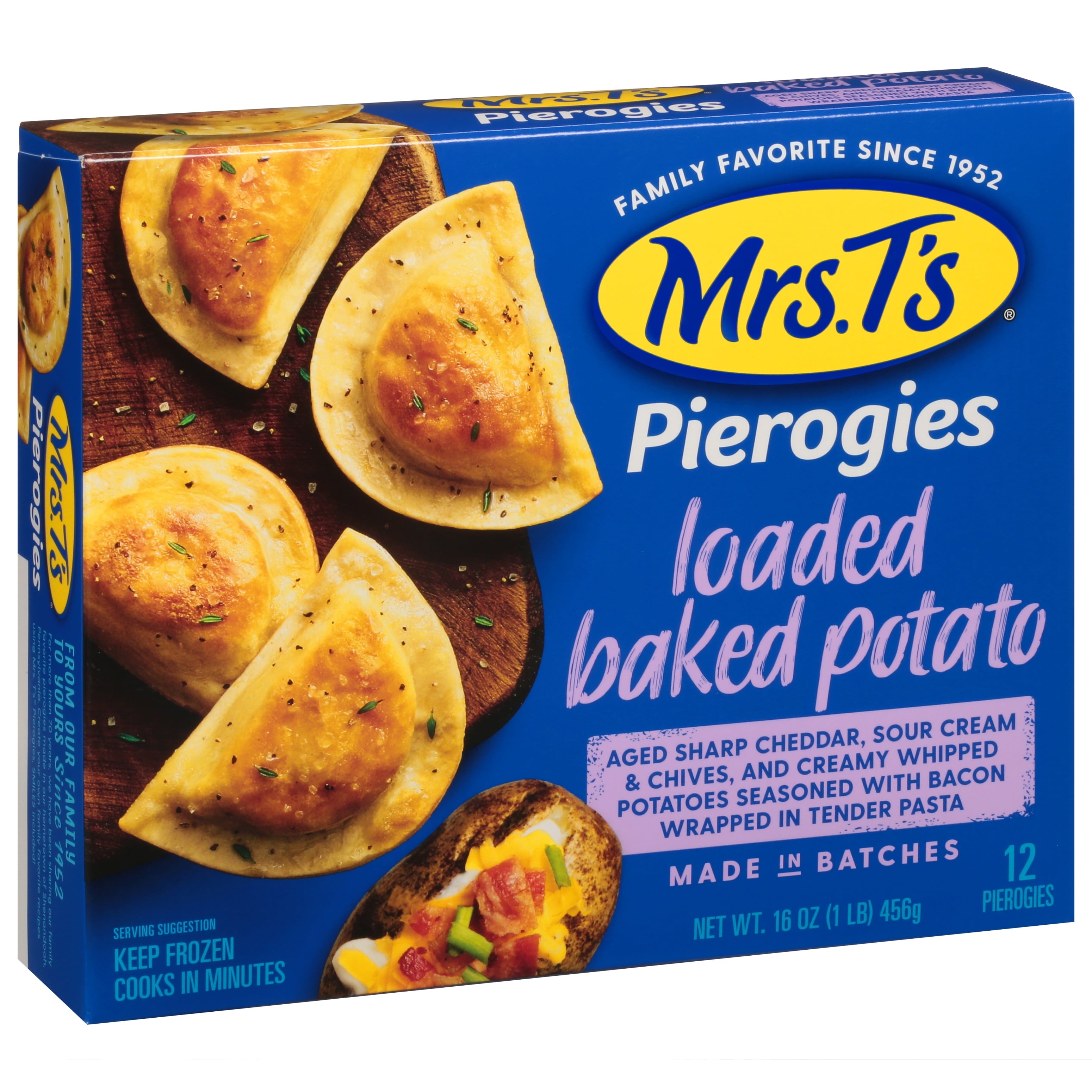 Mrs. T's Loaded Baked Potato Pierogies 12 Count 16 Oz Frozen