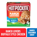 Hot Pockets Ranch Lovers Buffalo Style Chicken Hidden Valley Ranch Frozen Sandwich 4 Count 17 Oz