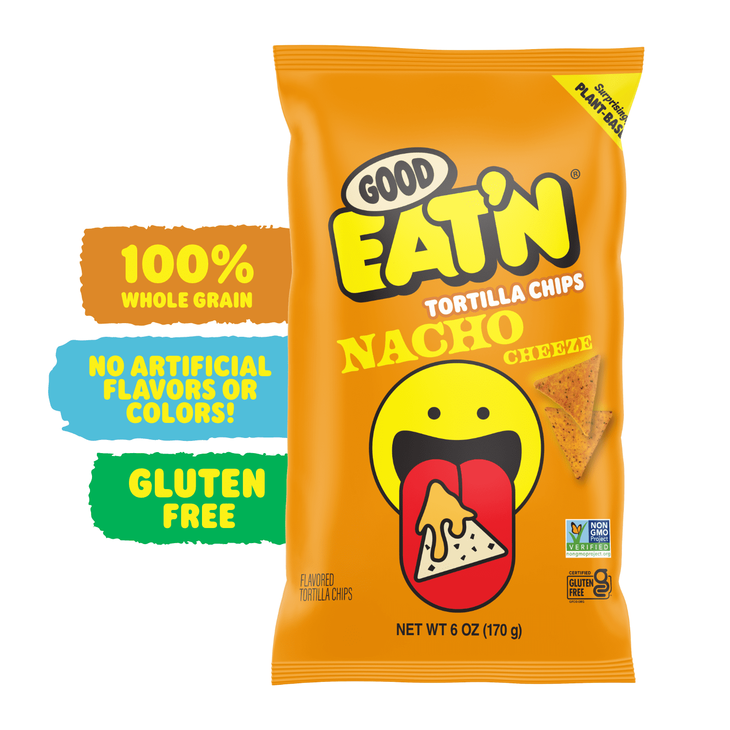 Nacho Cheeze Flavored Tortilla Chips 6 Oz Good Eat'n