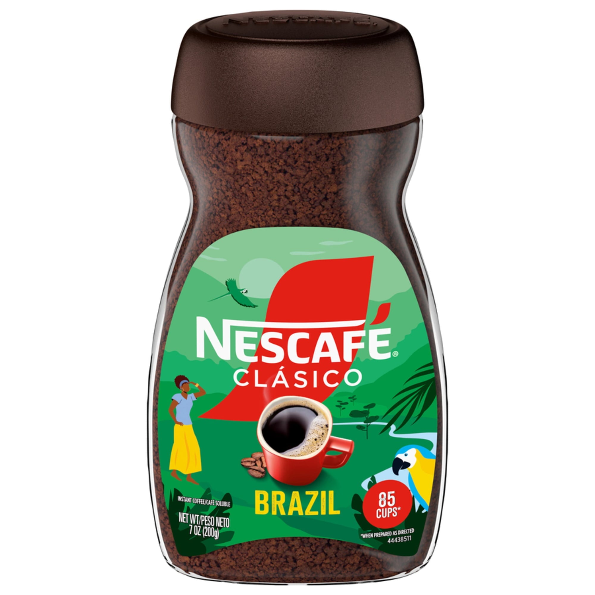 NESCAFÉ CLÁSICO Brazil Naturally Caffeinated Dark Roast Instant Coffee 7 oz Jar
