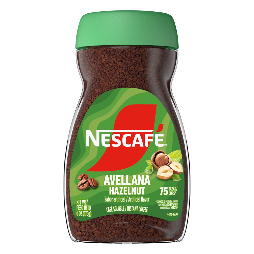 NESCAFÉ Hazelnut Naturally Caffeinated Medium Roast Instant Coffee 6 oz Jar