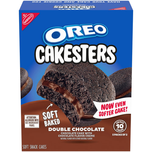 Cakesters Double Chocolate Soft Snack Cakes 10 Oz 5 Count Oreo