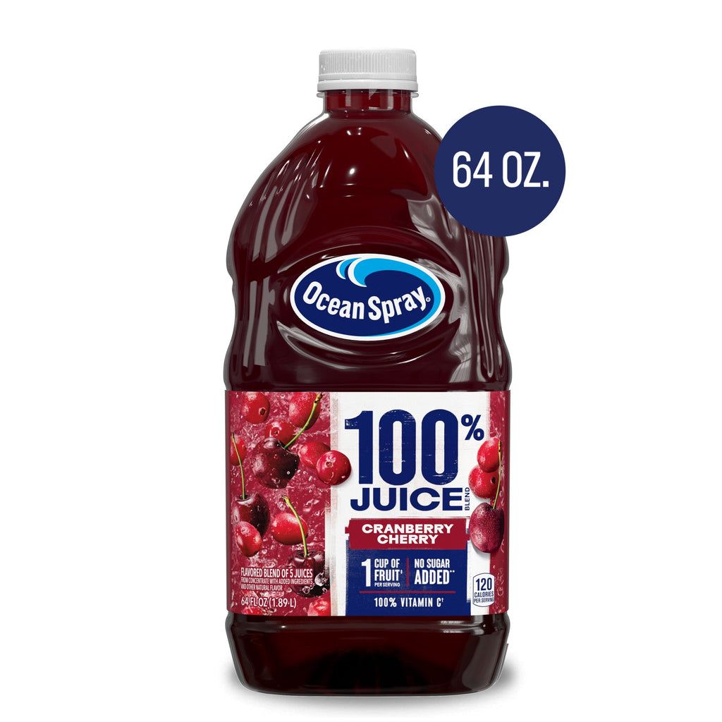Ocean Spray 100% Juice Cranberry Cherry Juice Blend 64 fl oz Bottle