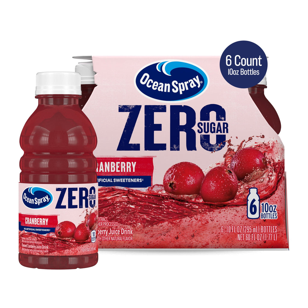 Ocean Spray Zero Sugar Cranberry Juice Drink 60 fl oz Bottle 6 Count
