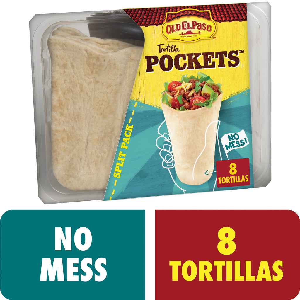 Flour Tortilla Pockets 8 Ct 8.4 Oz Old El Paso