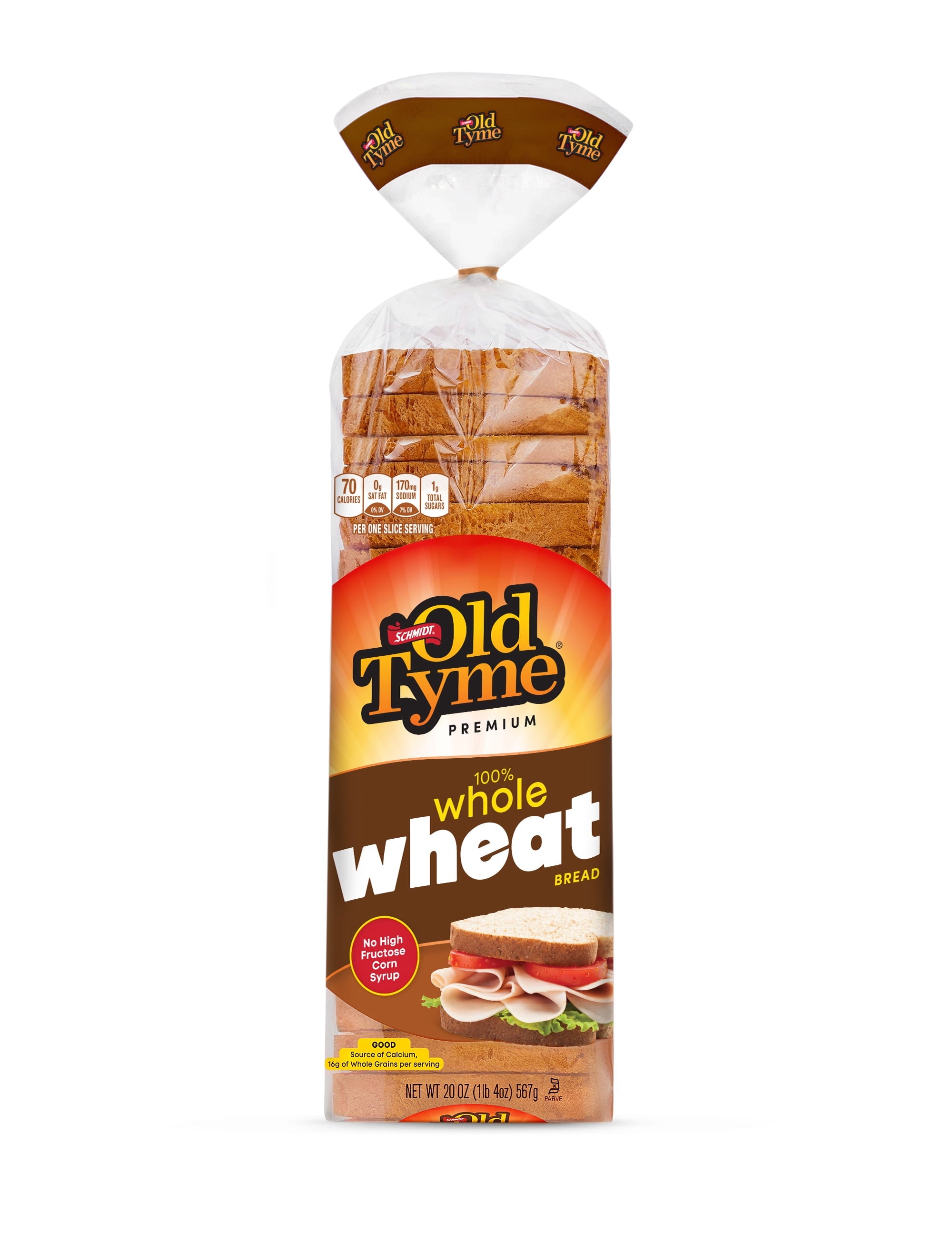 Old Tyme 100% Whole Wheat Bread 20 Oz