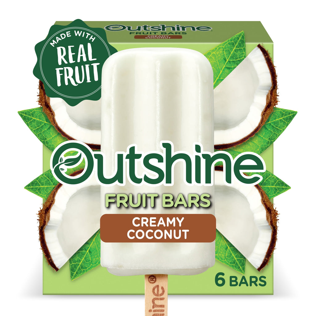 Outshine Creamy Coconut Frozen Fruit Bars 6 Count 14.7 Fl Oz