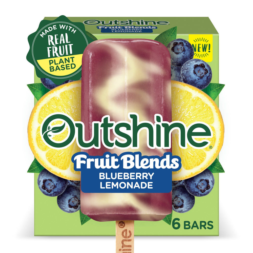 Outshine Blueberry Lemonade Fruit Blends Frozen Fruit Bars 6 Count 15 Fl Oz