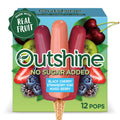 Outshine No Sugar Added Black Cherry Strawberry Kiwi Mixed Berry Frozen Fruit Pops 12 Count 18 Fl Oz