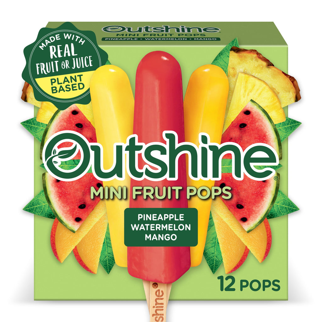 Outshine Pineapple Watermelon Mango Mini Fruit Pops 12 Count 18 Fl Oz