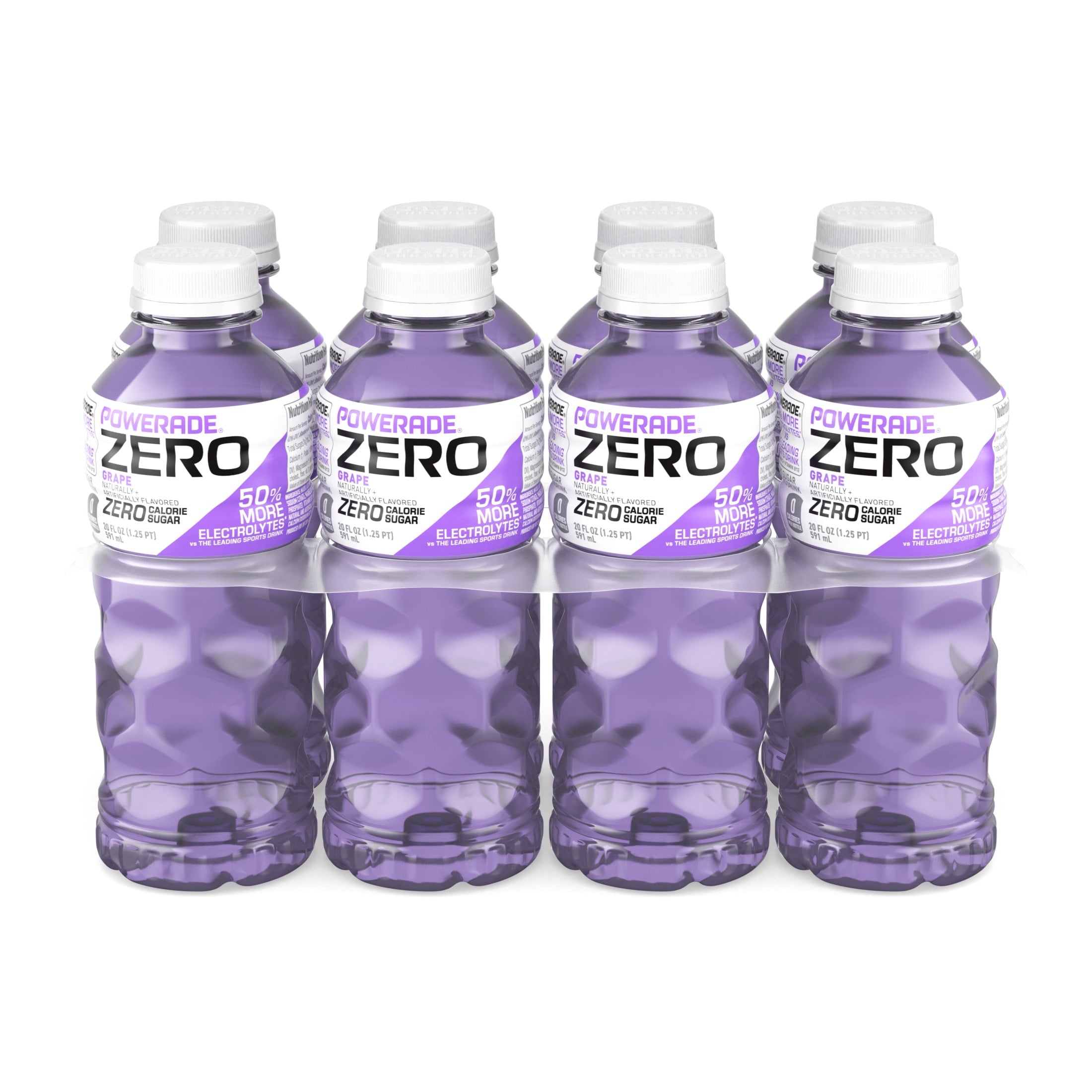 Powerade Zero Sugar Grape Electrolyte Sports Drink 20 fl oz 8 Count