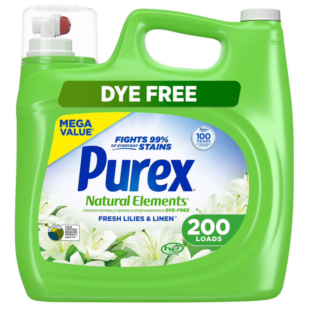 Purex Natural Elements Fresh Lilies & Linen Liquid Laundry Detergent 225 fl oz 200 Loads