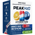 Peak H2O Sugar-Free Hydration Electrolyte Drink Mix Variety Pack 2.1 oz 30 Count