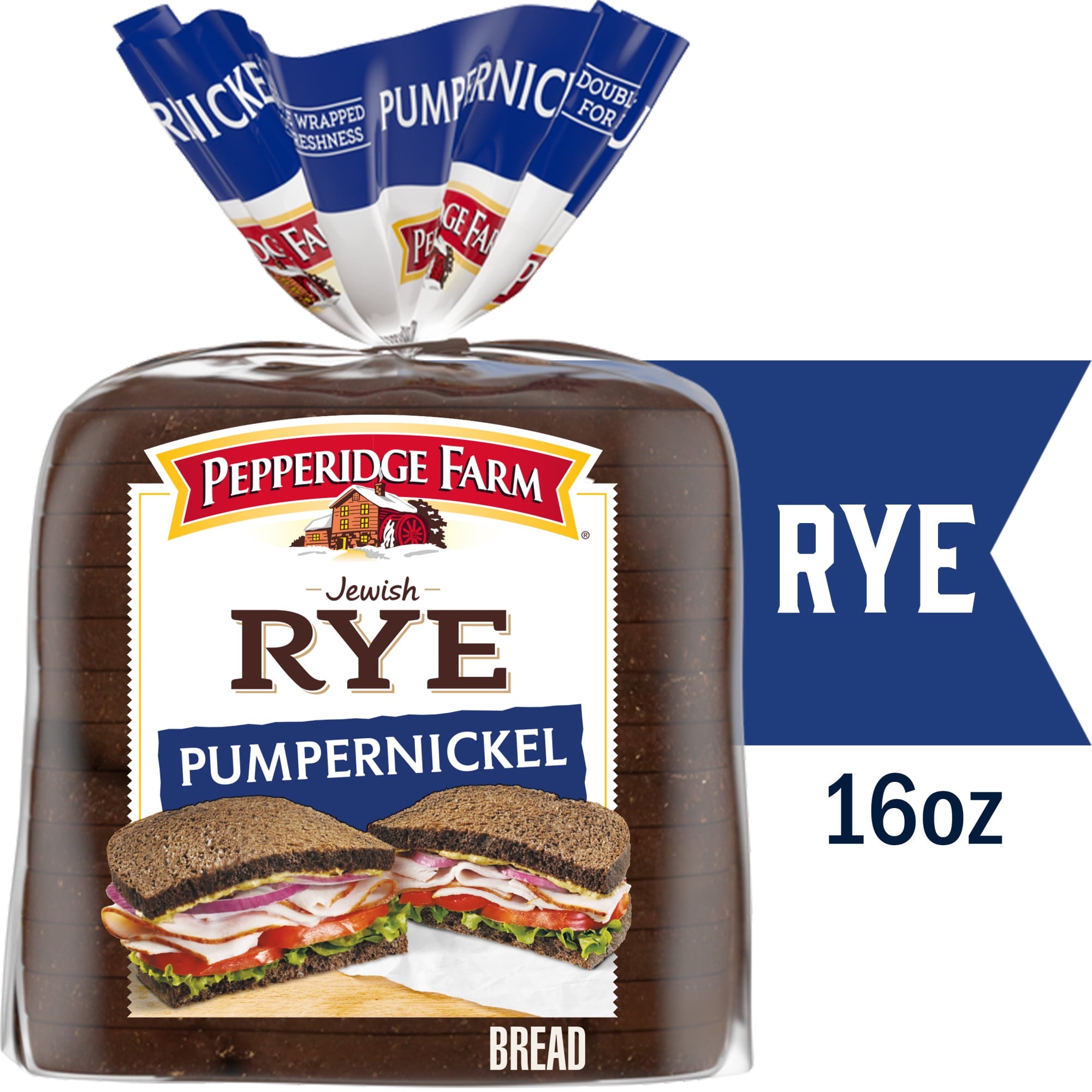 Jewish Pumpernickel Dark Pump Bread 16 Oz Loaf