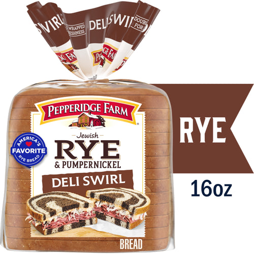 Deli Swirl Rye & Pumpernickel Bread 16 Oz