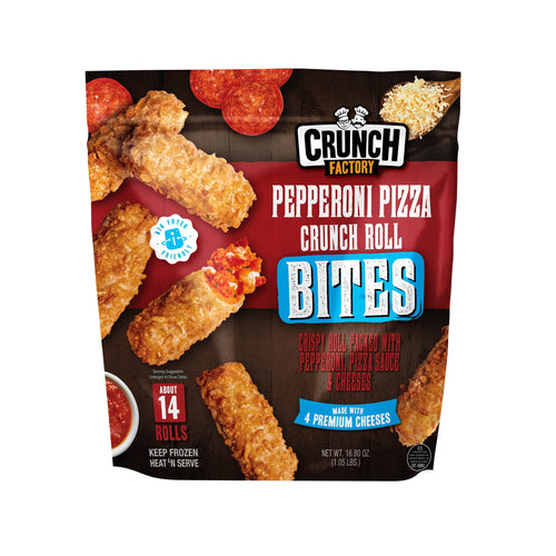 Crunch Factory Pepperoni Pizza Crunch Roll Bites 16.8 Oz