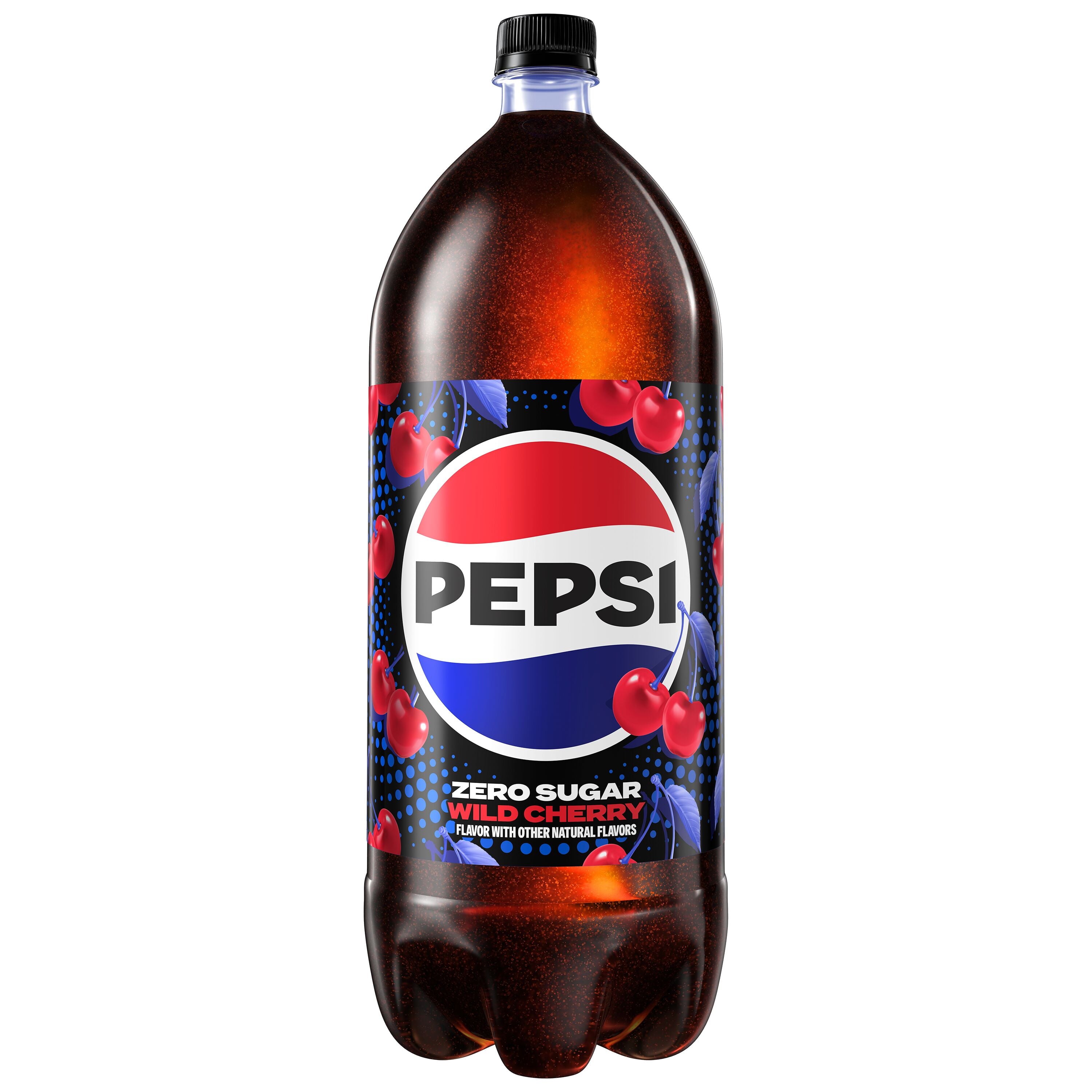 Pepsi Zero Sugar Wild Cherry Cola Soda Pop 2 Liter Bottle