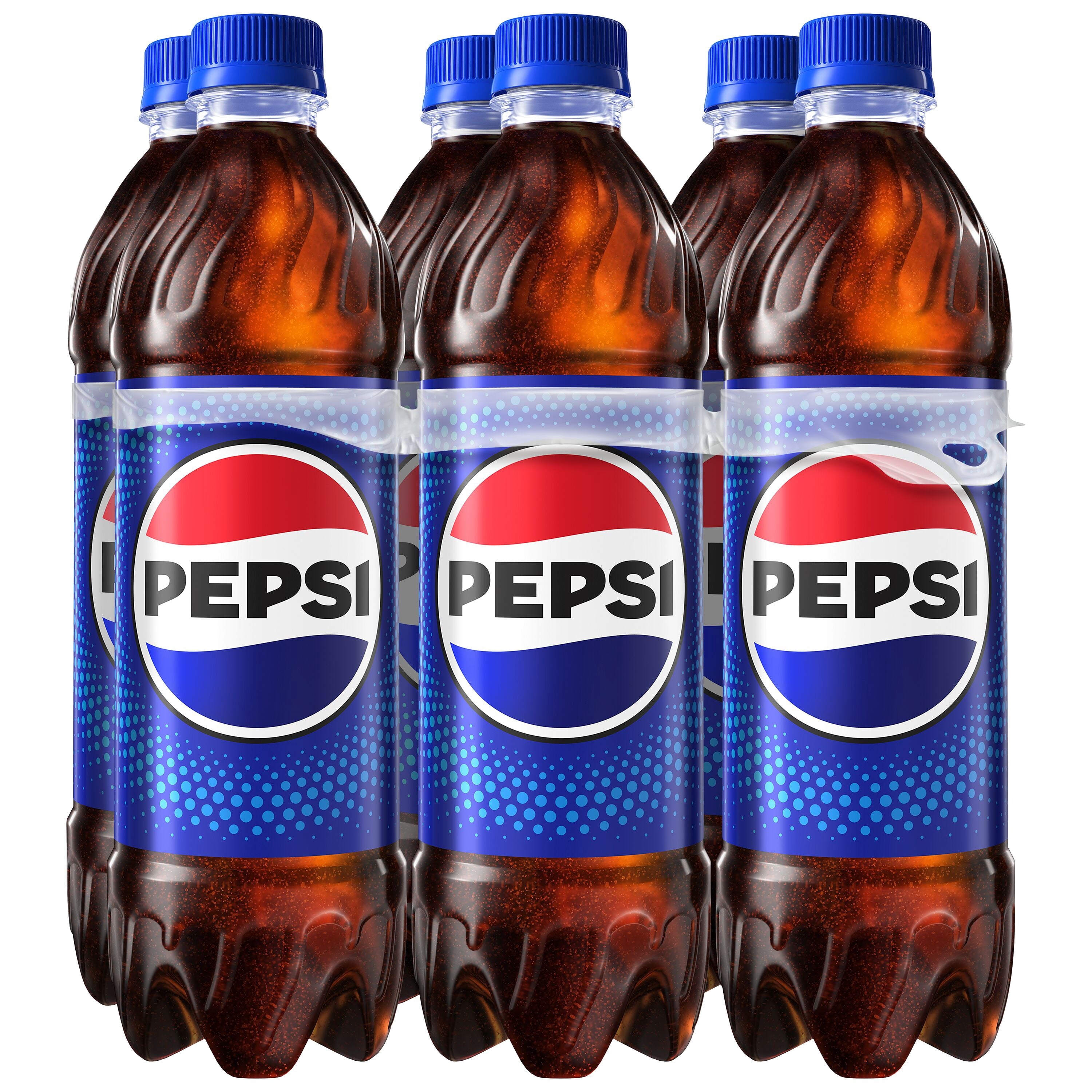 Pepsi Soda Cola Bottles 16.9 Fl Oz 6 Pack