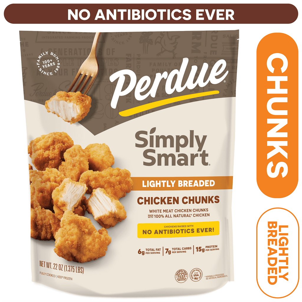 Perdue Simply Smart No Antibiotics Ever Frozen Breaded Chicken Chunks 22 Oz