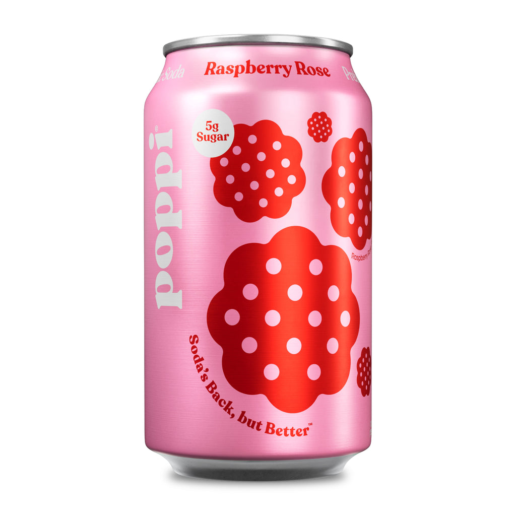 Poppi Raspberry Rose Prebiotic Soda Can 12 Fl Oz 1 Pack